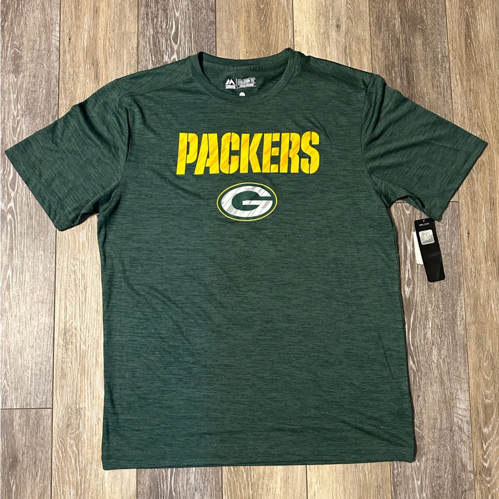 Green Bay Packers Majestic Dark Green Short Sleeve Shirt